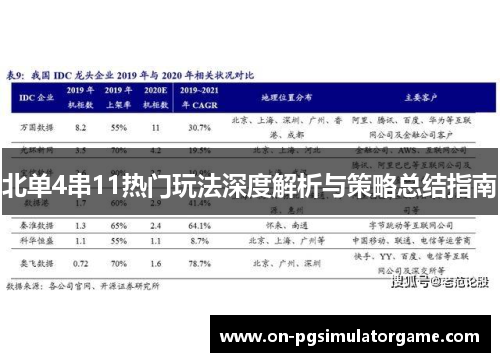 北单4串11热门玩法深度解析与策略总结指南